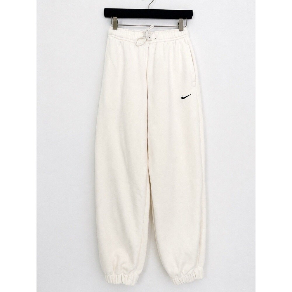 Nike Therma Fit Ivory Fleece Jogger Sweatpants Cozy Wide Leg XS NWT